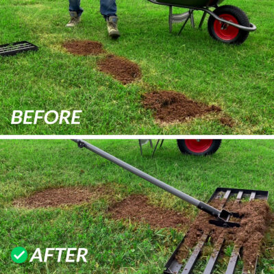 30x10 Inch Lawn Rake for DIY Gardening