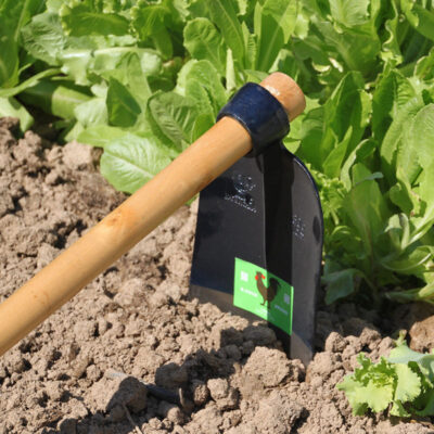 forged wood handle farming hoe