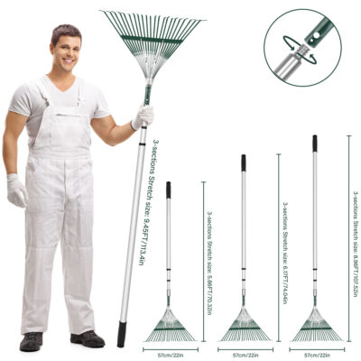 12FT Garden Leaf Rake
