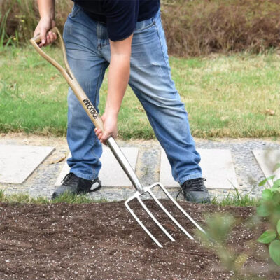 Stainless Steel Spading Fork with Wood Handle