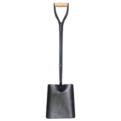 Heavy-duty metal garden shovel