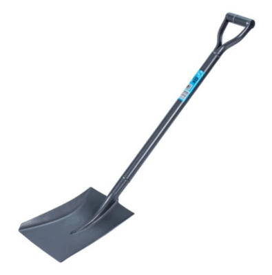 Heavy-duty metal garden shovel