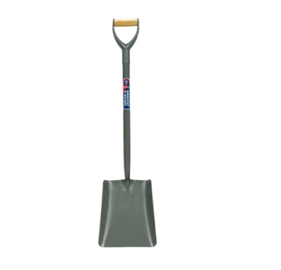 Heavy-duty metal garden shovel