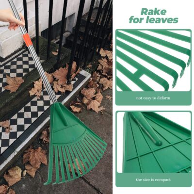 7-Tine Steel Garden Rake for Lawn Grass