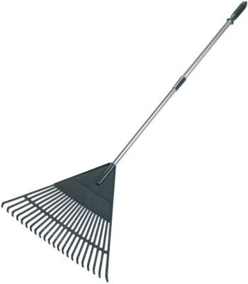 7-Tine Steel Garden Rake for Lawn Grass