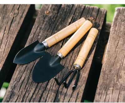 garden tool set with iron shovel