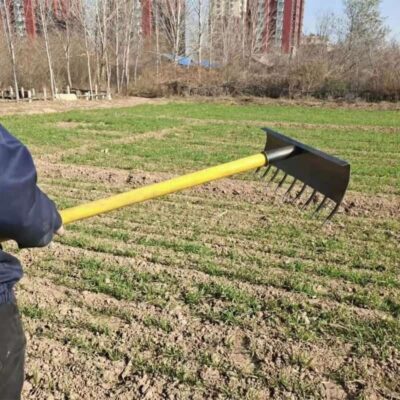 Dual-Use Garden Rake for Soil and Lawn