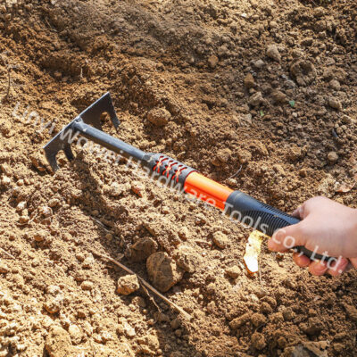 Two-Head Hoe with Five-Tine Rake