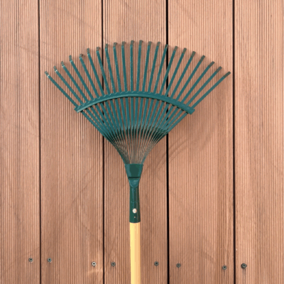 Metal Tine Leaf Rake with Replacement Handle