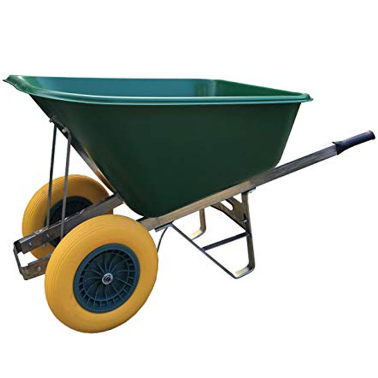 Twowheeled large construction wheelbarrow