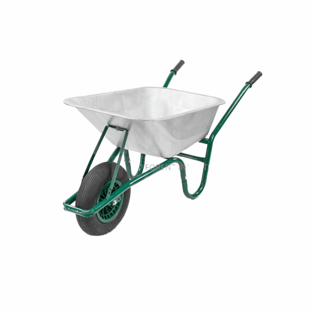 Construction Function Metal Garden Wheelbarrow with Pneumatic (2) Wheelbarrow with Pneumatic Flat Free Wheel