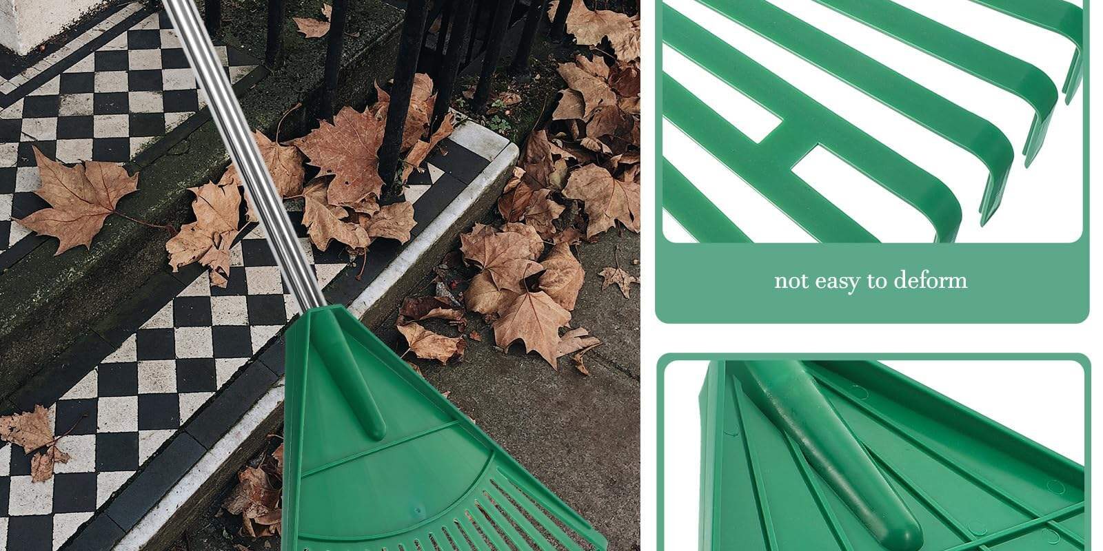 Household Deciduous Lawn Grass Rake for Garden Quick Clean-up (5) 7-Tine Steel Garden Rake for Lawn Grass